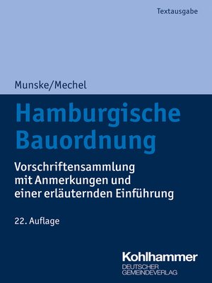 cover image of Hamburgische Bauordnung